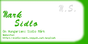 mark sidlo business card
